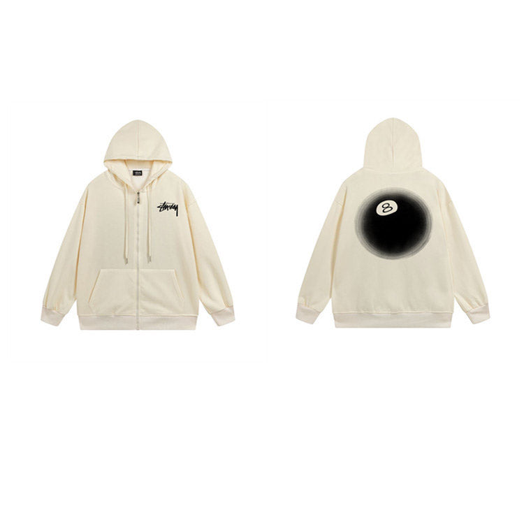 Stussy Hoodie Zip-Up Cardigan Fleece Hooded Sweater