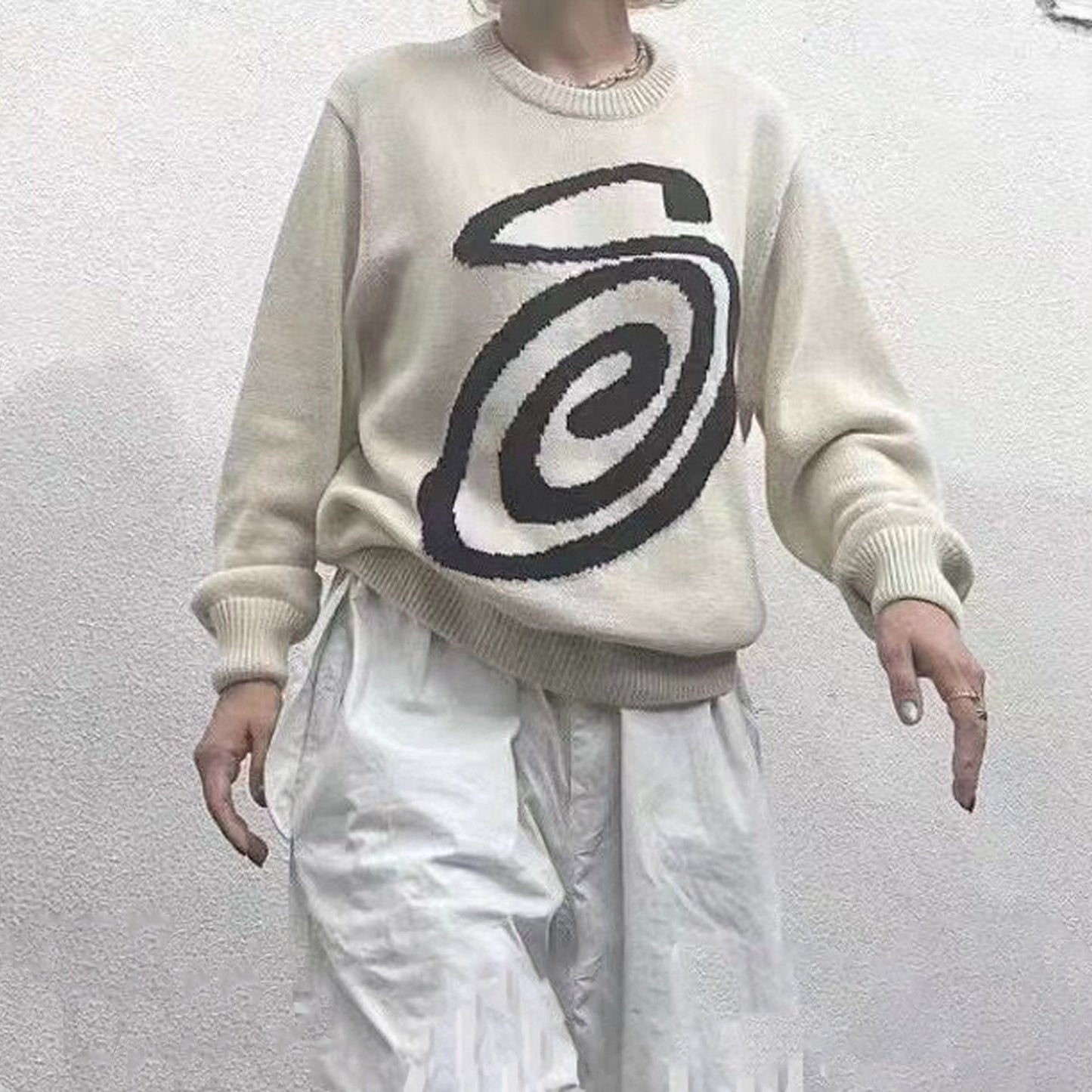 Stussy Sweatshirts Crew Neck Fashion Knitted Sweater