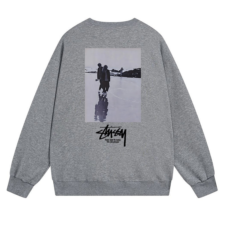 Stussy Sweatshirts Autumn/Winter Fleece Couple Sweatshirts