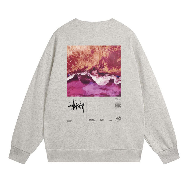Stussy Sweatshirts Autumn/Winter Fleece Couple Sweatshirts