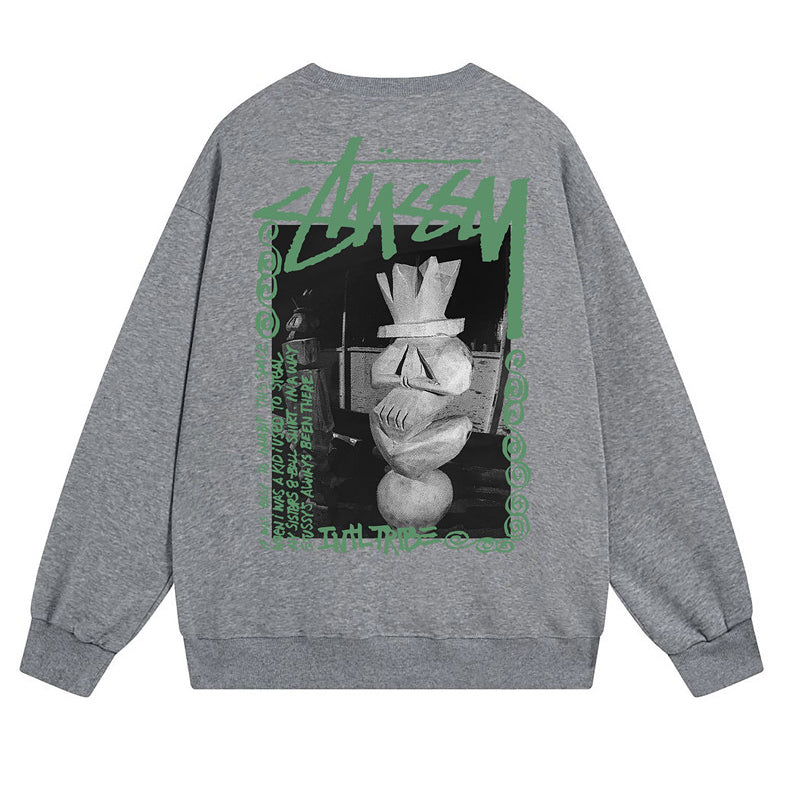 Stussy Sweatshirts Autumn/Winter Fleece Couple Sweatshirts
