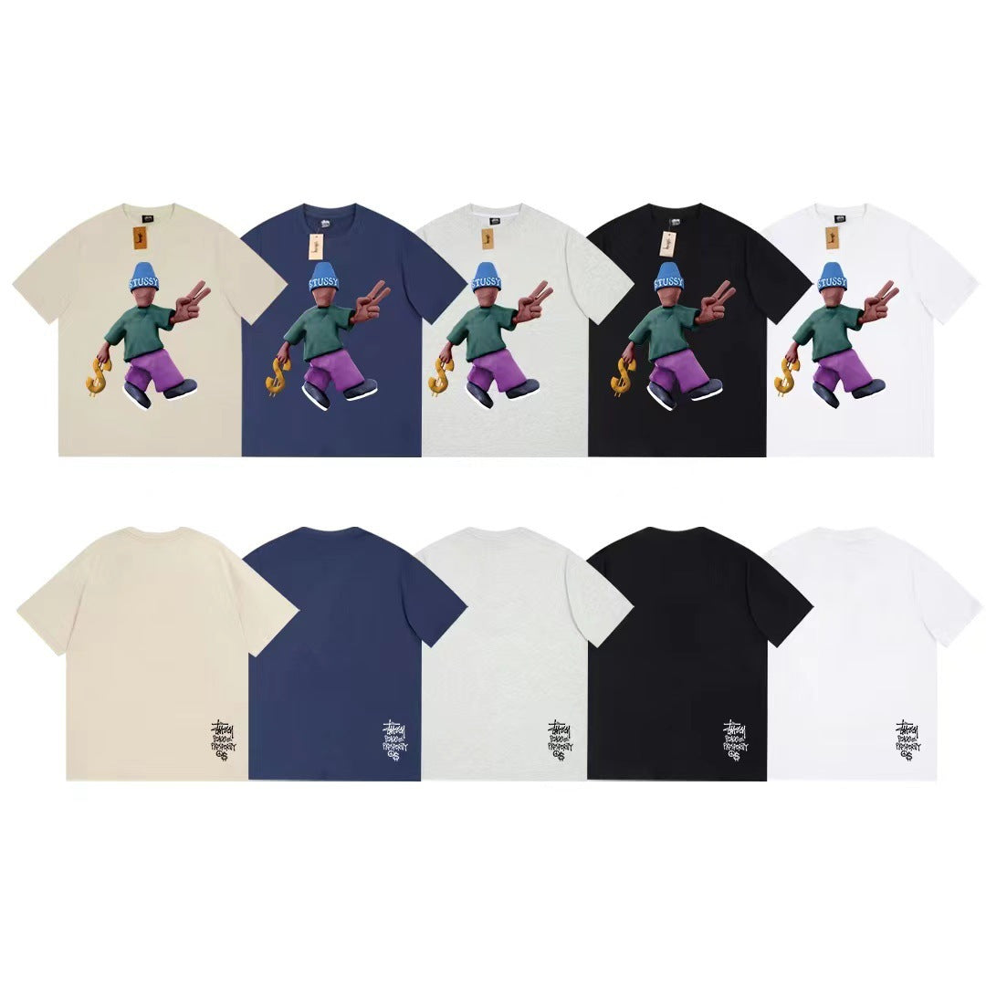 Stussy T Shirts Loose Casual T-Shirts Same for Men and Women