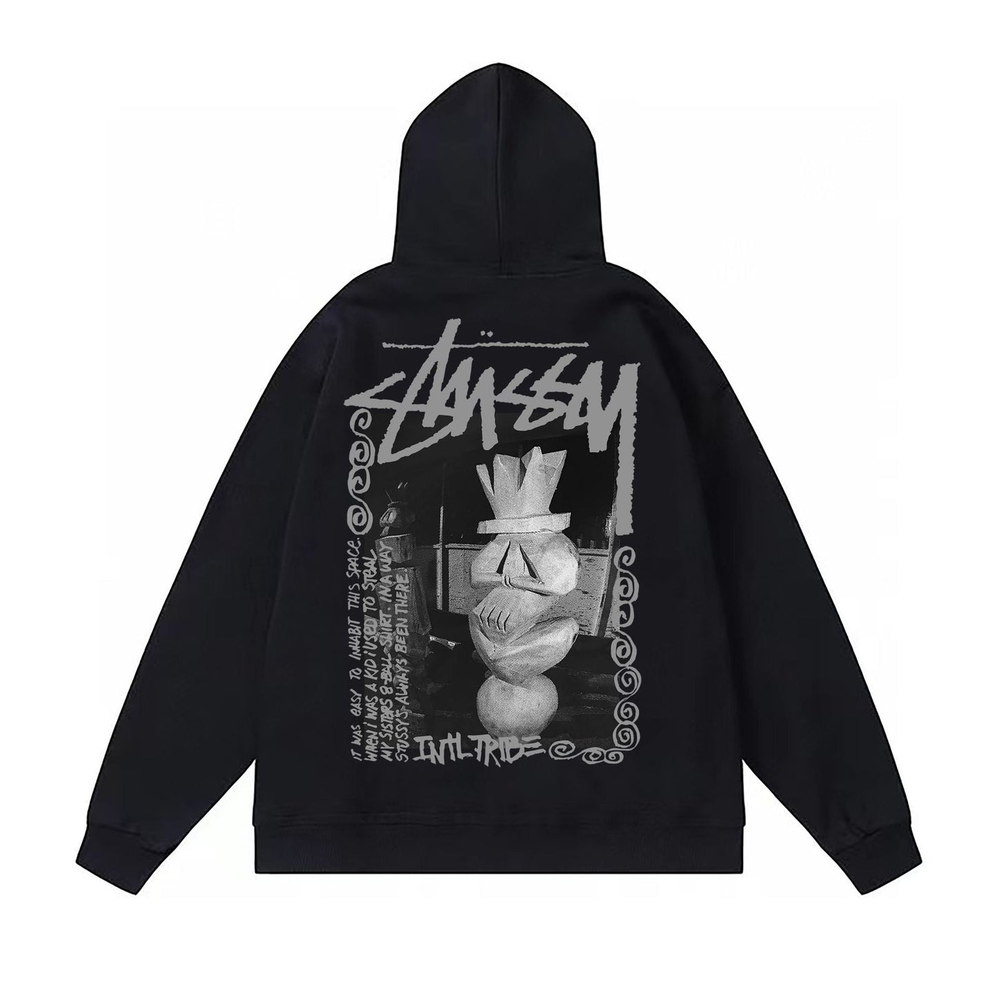 Stussy Hoodie Fall/Winter Fleece Hooded Sweater