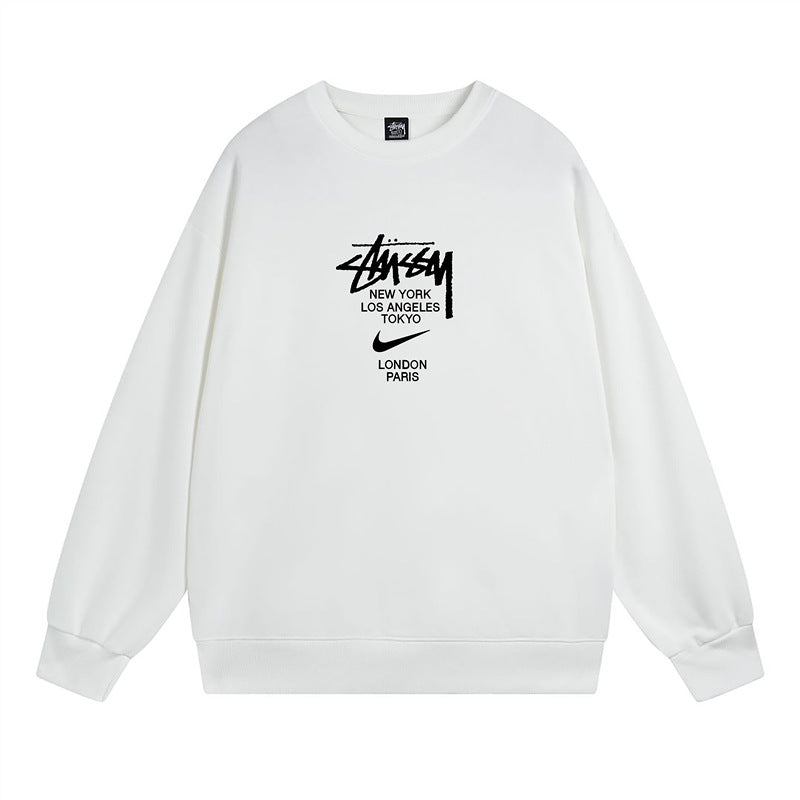 Stussy Sweatshirts Autumn/Winter Fleece Couple Sweatshirts
