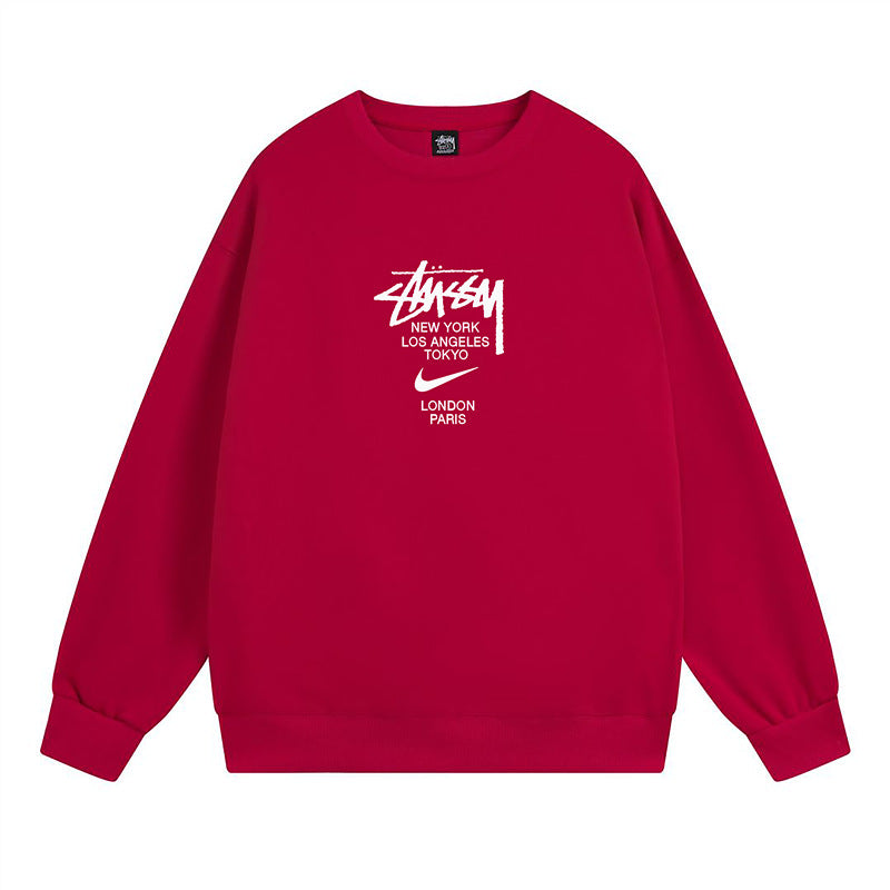 Stussy Sweatshirts Autumn/Winter Fleece Couple Sweatshirts