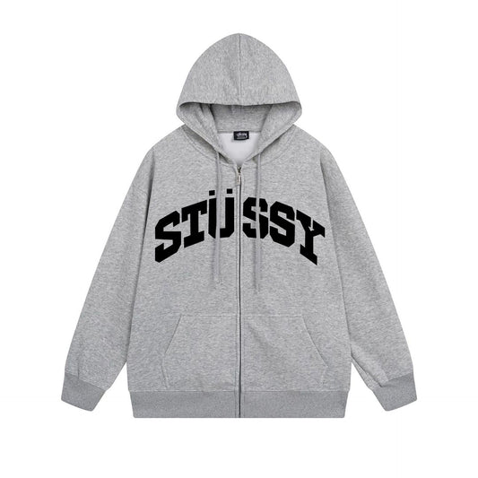 Stussy Hoodie Zip Cardigan Hooded Sweater
