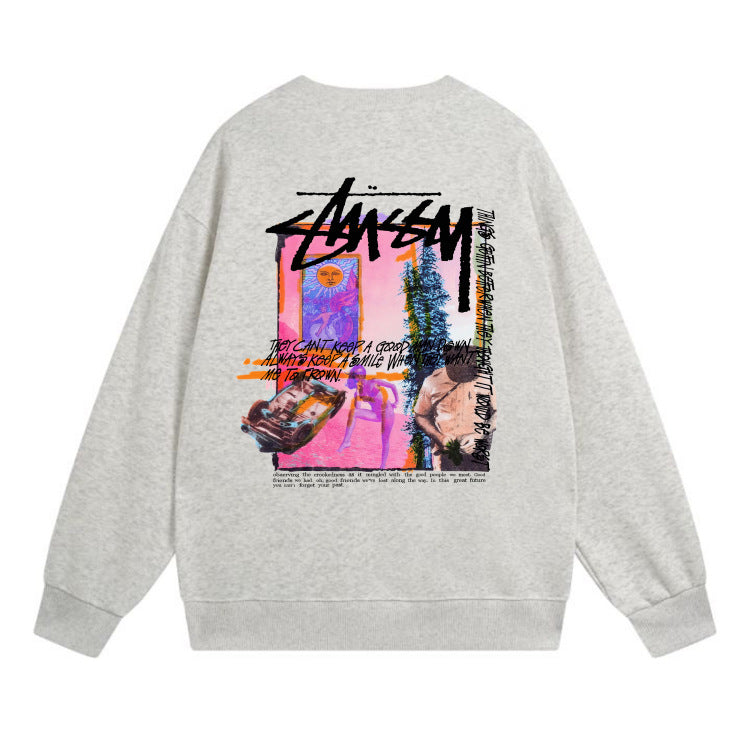 Stussy Sweatshirts Crew Neck Fleece Sweater