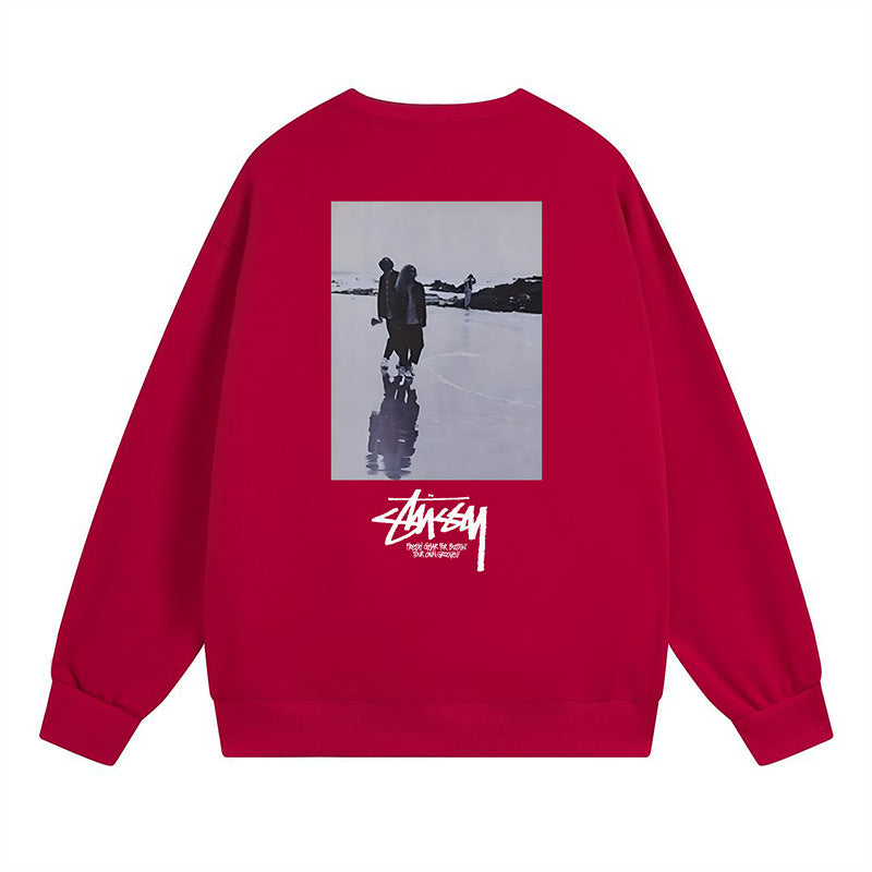 Stussy Sweatshirts Autumn/Winter Fleece Couple Sweatshirts