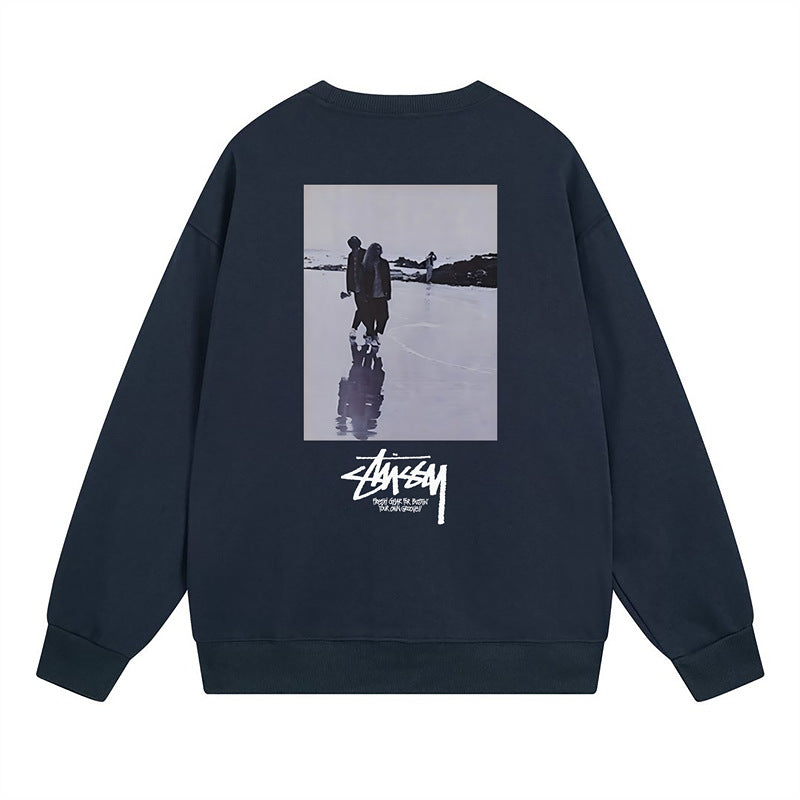 Stussy Sweatshirts Autumn/Winter Fleece Couple Sweatshirts
