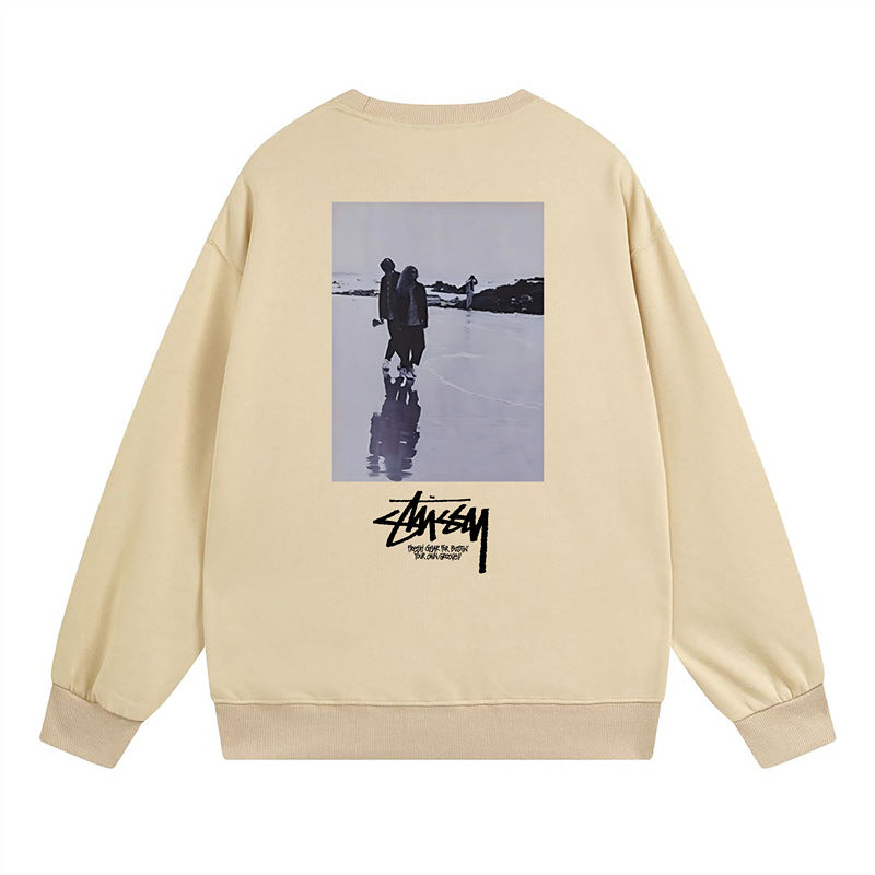 Stussy Sweatshirts Autumn/Winter Fleece Couple Sweatshirts