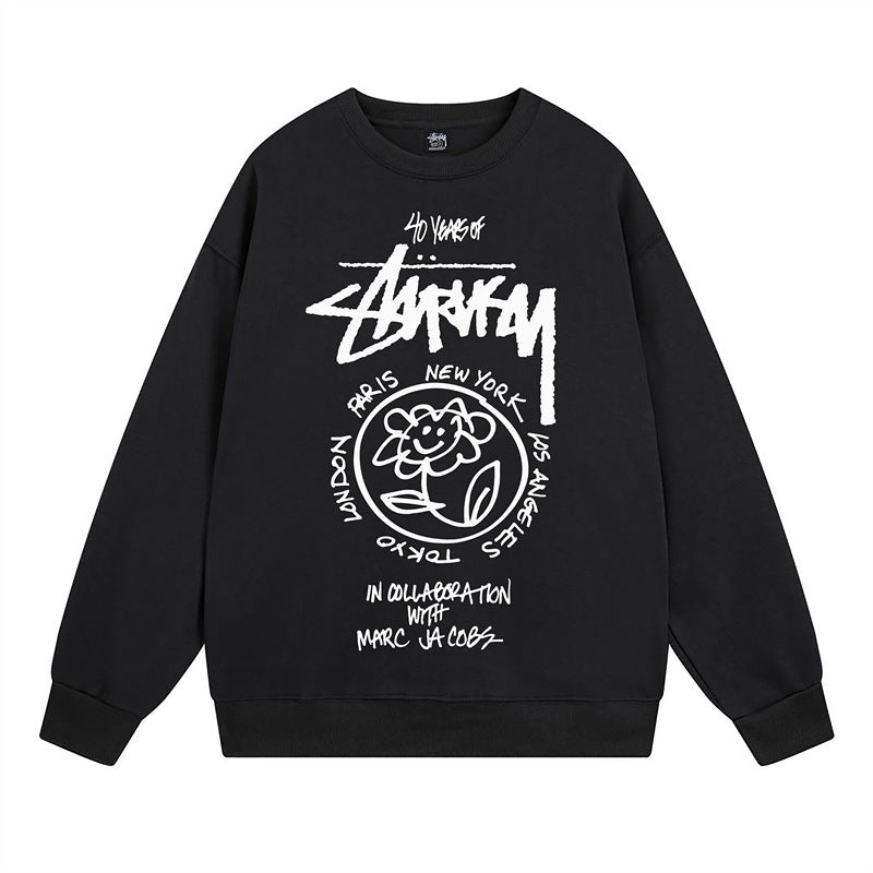 Stussy Sweatshirts Autumn/Winter Fleece Couple Sweatshirts