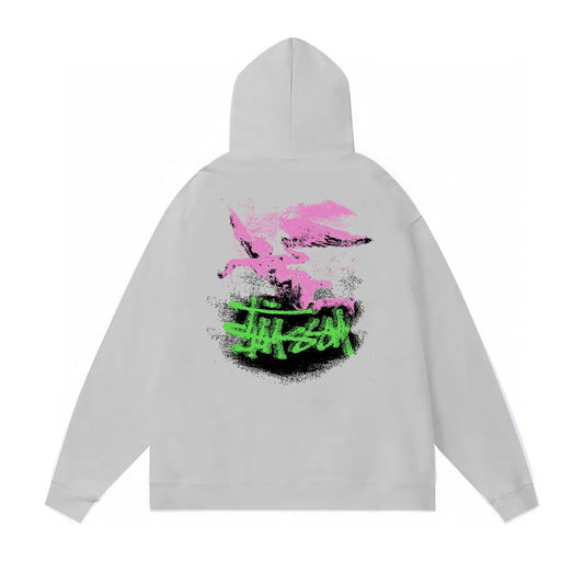 Stussy Hoodie Fall/Winter Fleece Hooded Sweater