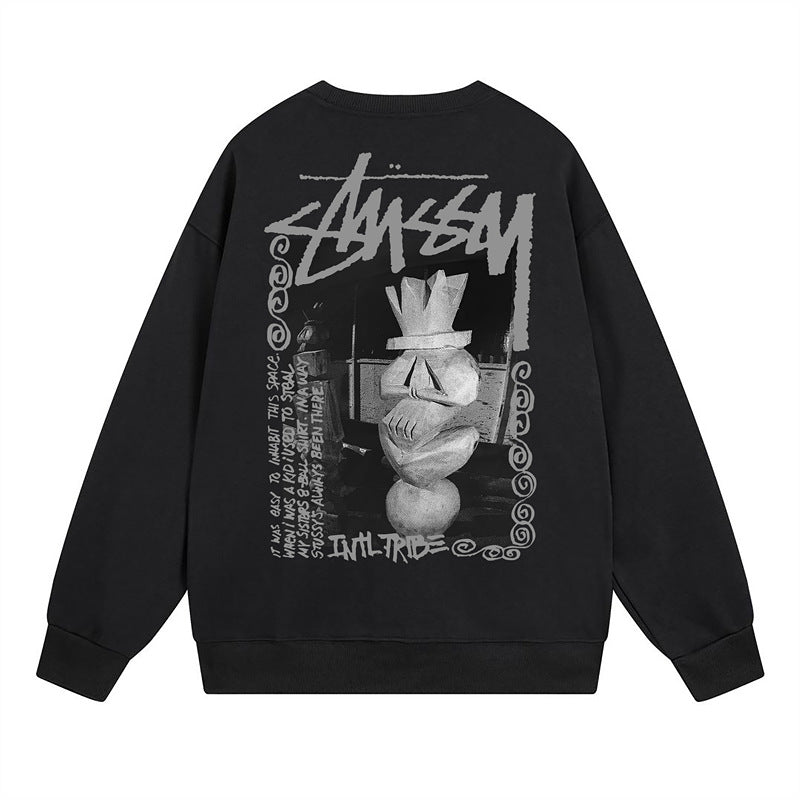 Stussy Sweatshirts Autumn/Winter Fleece Couple Sweatshirts