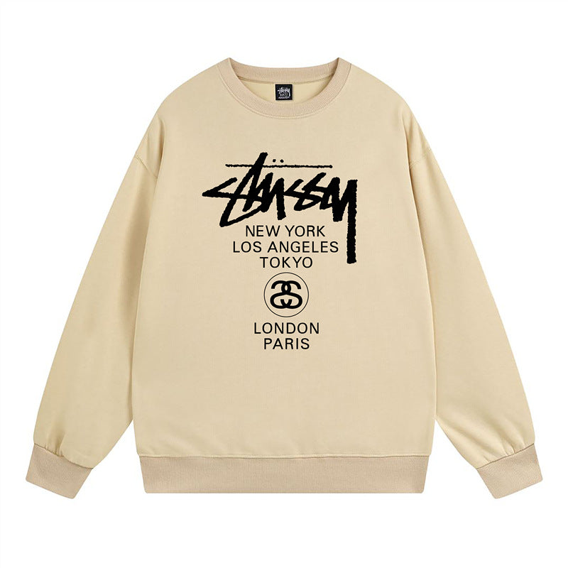 Stussy Sweatshirts Autumn/Winter Fleece Couple Sweatshirts