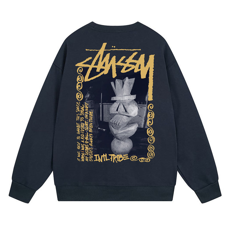 Stussy Sweatshirts Autumn/Winter Fleece Couple Sweatshirts