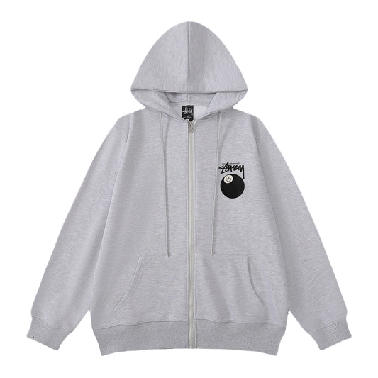 Stussy Hoodie Embroidered Fleece Fashion Hooded Sweater