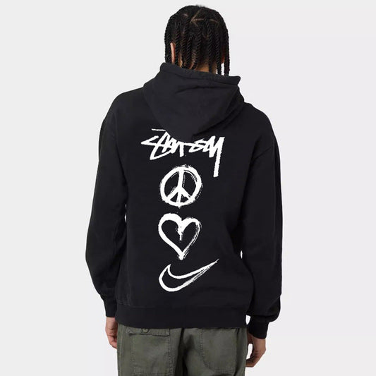 Stussy Hoodie Embroidered Fleece Fashion Hooded Sweater