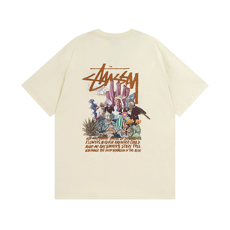 Stussy T Shirts Casual Loose Couple T Shirts