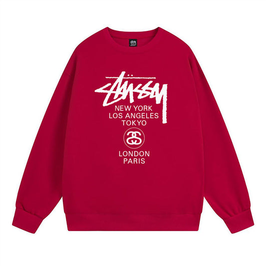 Stussy Sweatshirts Autumn/Winter Fleece Couple Sweatshirts