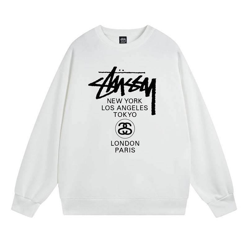 Stussy Sweatshirts Autumn/Winter Fleece Couple Sweatshirts