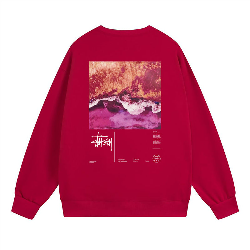Stussy Sweatshirts Autumn/Winter Fleece Couple Sweatshirts