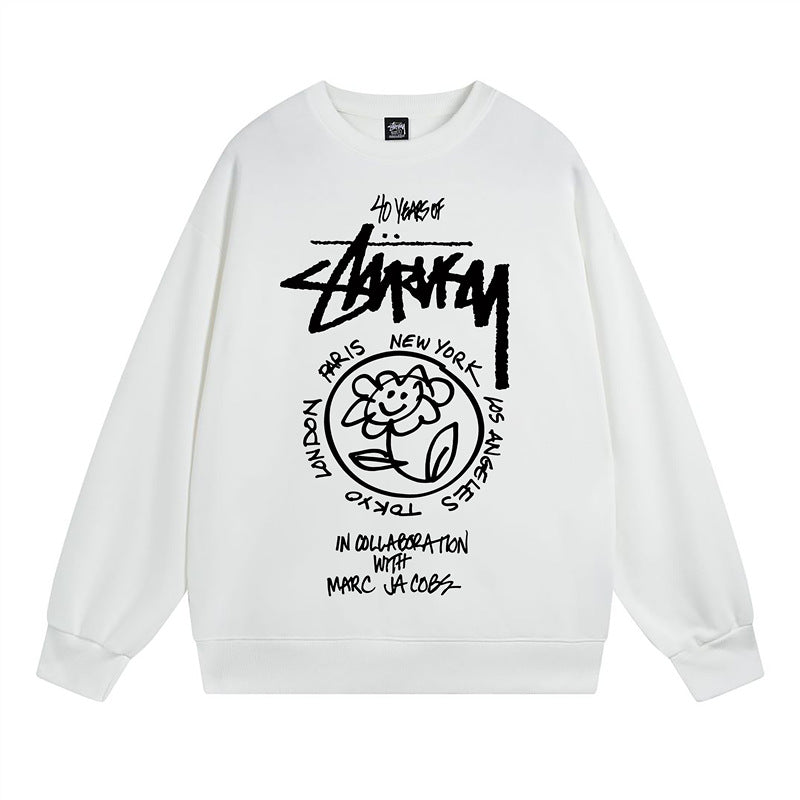 Stussy Sweatshirts Autumn/Winter Fleece Couple Sweatshirts