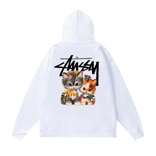 Stussy Hoodie Fall/Winter Fleece Hooded Sweater
