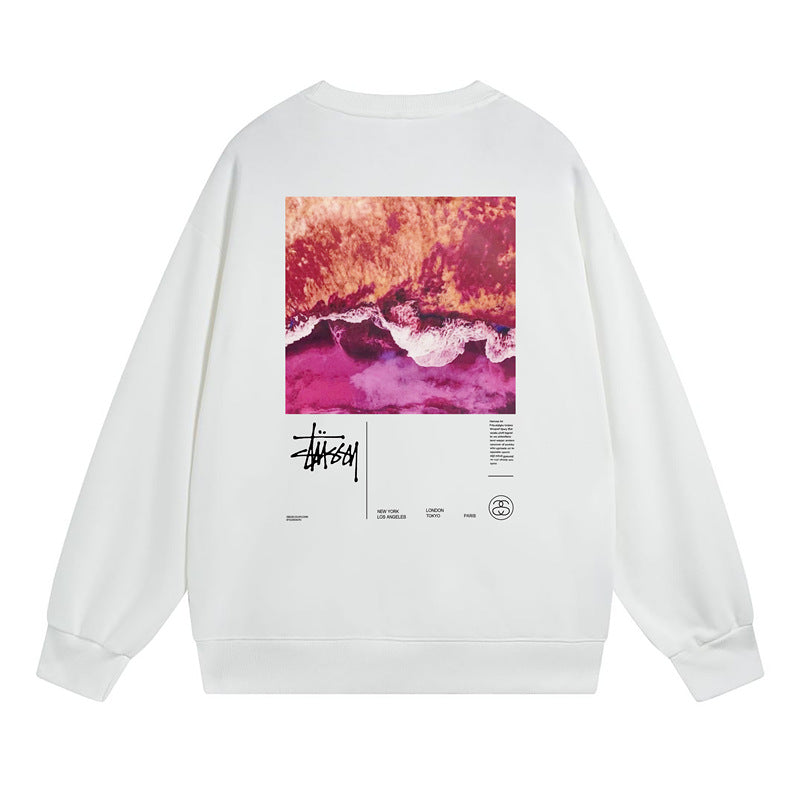 Stussy Sweatshirts Autumn/Winter Fleece Couple Sweatshirts