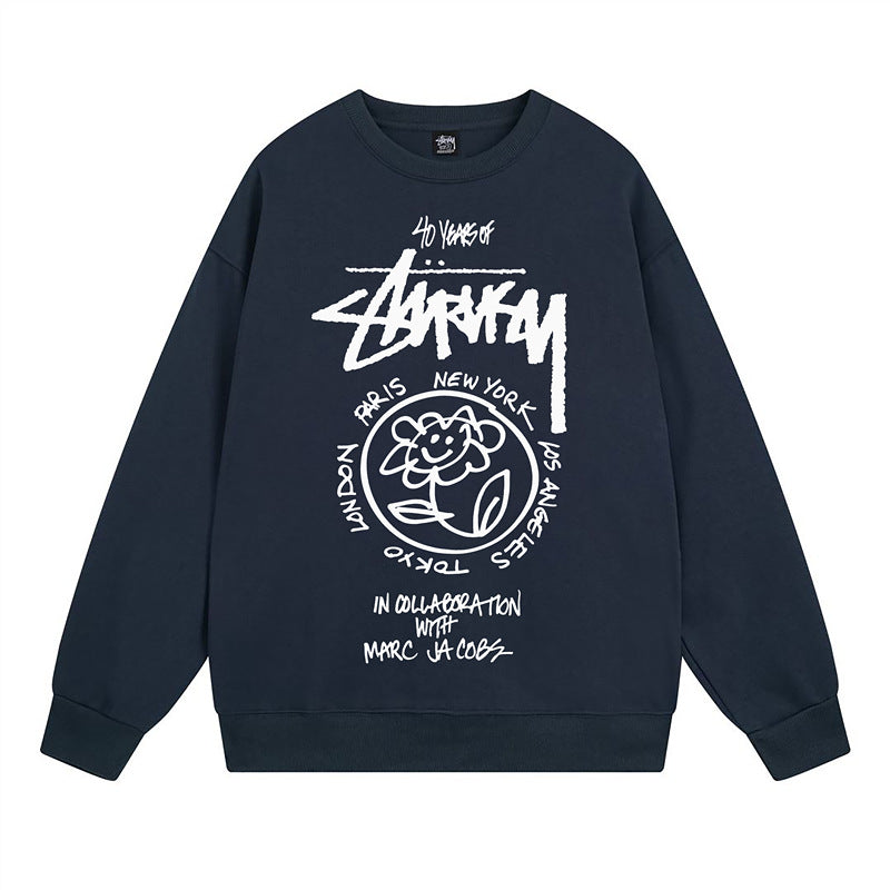 Stussy Sweatshirts Autumn/Winter Fleece Couple Sweatshirts