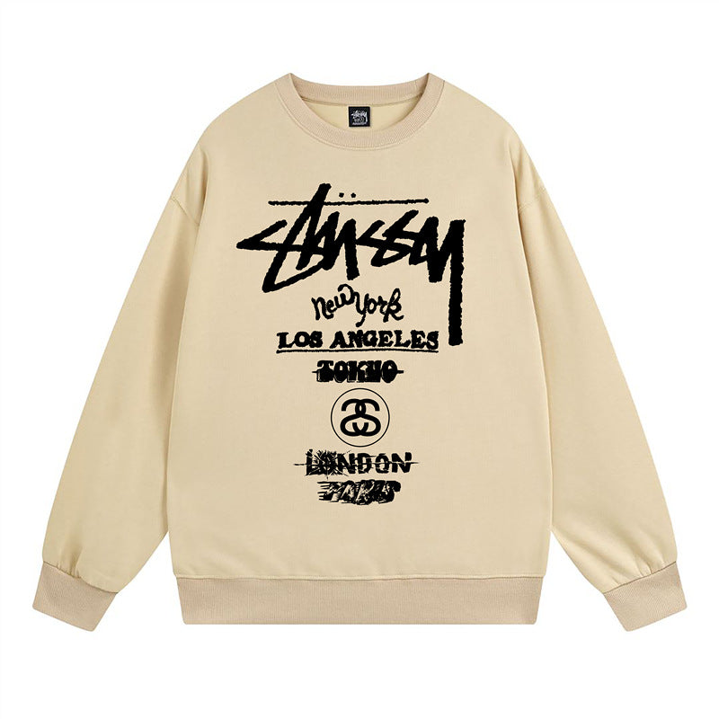 Stussy Sweatshirts Autumn/Winter Fleece Couple Sweatshirts