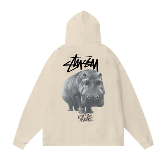Stussy Hoodie Fall/Winter Fleece Hooded Sweater
