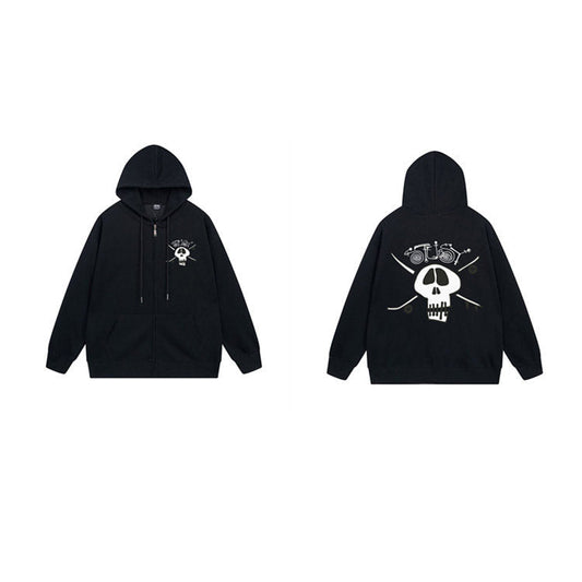 Stussy Hoodie Zip-Up Cardigan Fleece Hooded Sweater