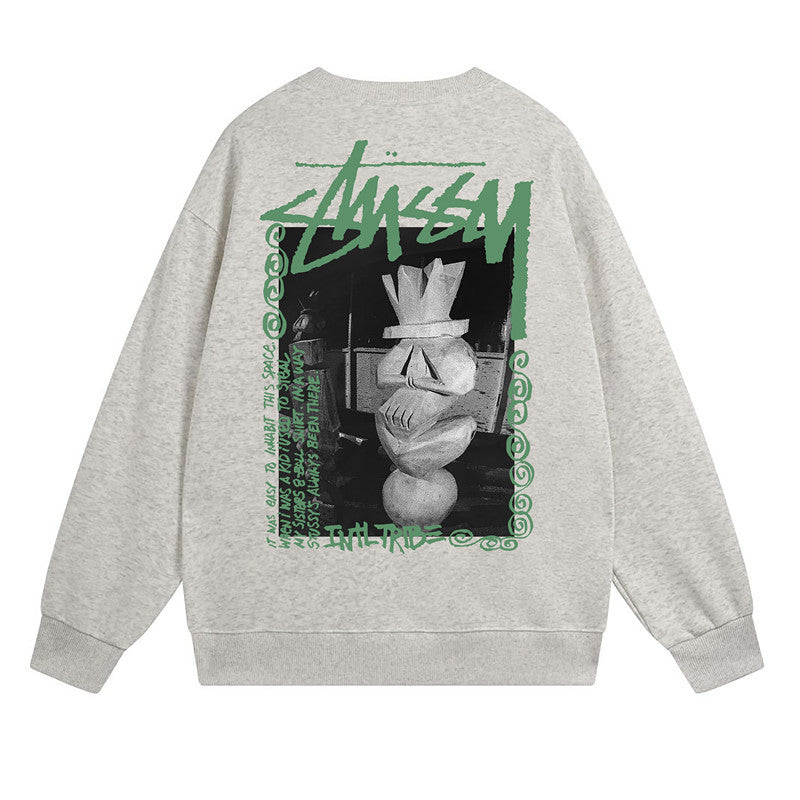 Stussy Sweatshirts Autumn/Winter Fleece Couple Sweatshirts