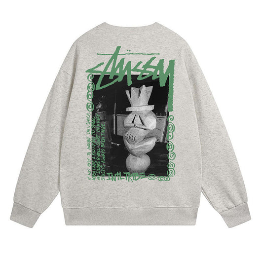 Stussy Sweatshirts Autumn/Winter Fleece Couple Sweatshirts