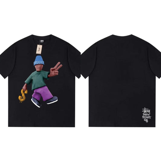 Stussy T Shirts Loose Casual T-Shirts Same for Men and Women